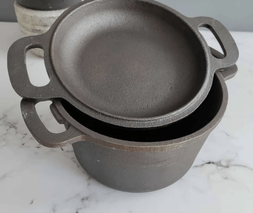 CAST IRON DUTCH OVEN MEDIUM (3 LTRS CAPACITY) WITH LID SKILLET - Image 2